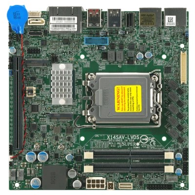 Материнская плата Supermicro X14SAV-LVDS (MBD-X14SAV-LVDS) Mini-ITX, LGA-1851, DDR5 Материнская плата Supermicro X14SAV-LVDS (MBD-X14SAV-LVDS) Mini-ITX, LGA-1851, DDR5