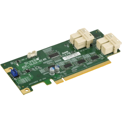 Адаптер NVMe Supermicro AOC-SLG3-4E4R порты и скорость: 3 Адаптер NVMe Supermicro AOC-SLG3-4E4R порты и скорость: 3