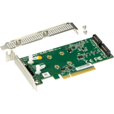 HBA-контроллер Supermicro AOC-SLG5-2M2 порты и скорость: 5 HBA-контроллер Supermicro AOC-SLG5-2M2 порты и скорость: 5