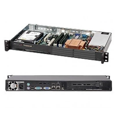 Серверный корпус Supermicro CSE-502-200B Mini 1U/Micro-ATX, Celeron, до 200W Серверный корпус Supermicro CSE-502-200B Mini 1U/Micro-ATX, Celeron, до 200W