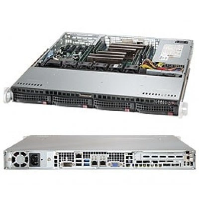 Серверный корпус Supermicro CSE-813MFTQ-441CB 1U, до 440W, высота: 1.7" (43 mm)