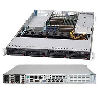 Серверный корпус Supermicro CSE-819TQ-R700UB 1U, до 700W, высота: 1.7" (43 mm)