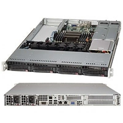 Серверный корпус Supermicro CSE-819TQ-R700WB 1U, до 700W, высота: 1.7" (43 mm)