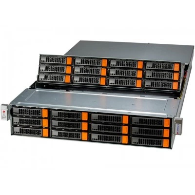 Серверный корпус Supermicro CSE-826SE1C-R1K02JBOD2 2U, до 1000W, высота: 3.5" (89 mm)
