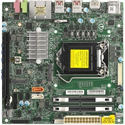 Материнская плата Supermicro X12SCV-LVDS (MBD-X12SCV-LVDS) Mini-ITX, LGA-1200, DDR4