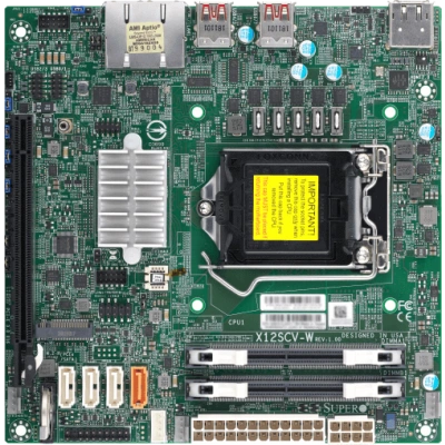 Материнская плата Supermicro X12SCV-W (MBD-X12SCV-W) Mini-ITX, LGA-1200, DDR4