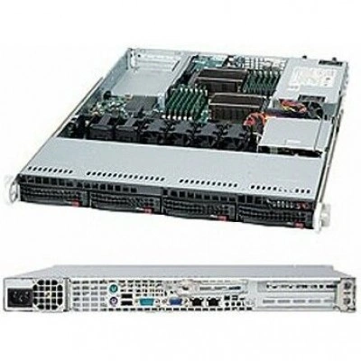 Supermicro SYS-6016T-NTF, сервер Rack 1U, RAID 0/1/5/10, 520 Вт