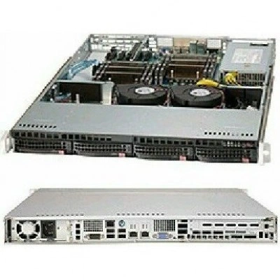 Supermicro SYS-6017R-TDF, сервер 1U / 2xLGA2011 / DDR3 / IPMI