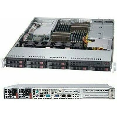 Supermicro SYS-1027B-URF, сервер 1U, 2 x LGA1356, Intel C602, 12 x DDR3, 8 x 2.5" SAS/SATA, 2 x Gigabit Ethernet