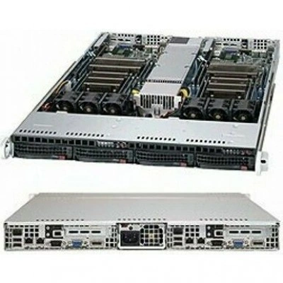 Supermicro SYS-6017TR-TQF — сервер Rack 1U, 1280 Вт, SATA, DDR3