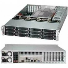 Supermicro CSE-826BAC12-R1K23LPB корпус 2U, 12 x HDD LFF, 2 x SFF, 7 x LP, 2 x 1200 Вт