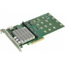 Supermicro AOC-SHG3-4M2P, контроллер PCIe 3.0 для SSD M.2 NVMe