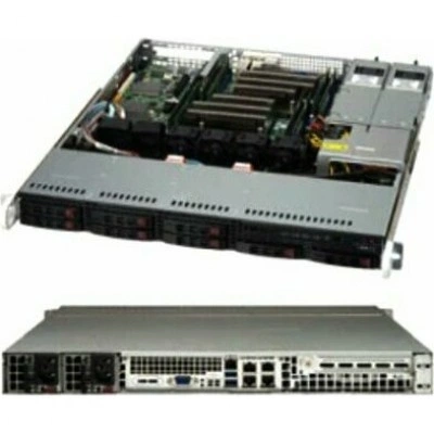 Supermicro CSE-113MFAC2-R804CB, корпус для сервера 1U, 8 x 2.5", 2 БП 800 Вт
