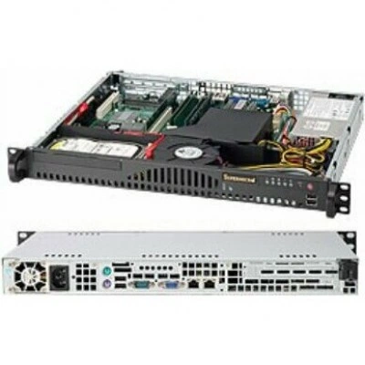 Supermicro CSE-512-203B корпус для сервера 1U, 200 Вт, черный Supermicro CSE-512-203B корпус для сервера 1U, 200 Вт, черный