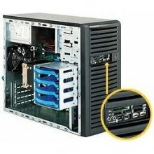 Supermicro CSE-731D-300B корпус для сервера