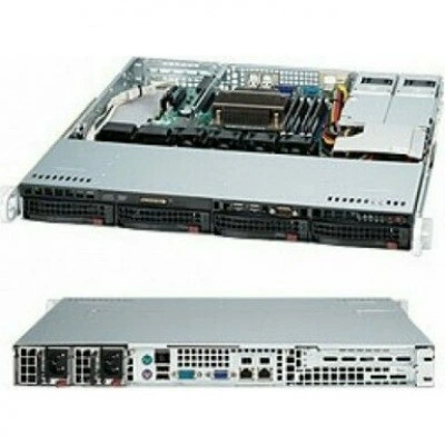 Supermicro CSE-813MTQ-R400CB, серверный корпус 1U