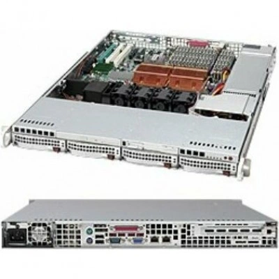 Supermicro CSE-815TQ-560CB — корпус 1U, 4 x 3,5" hot-swap