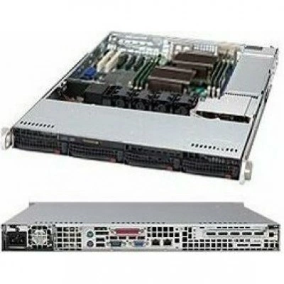 Supermicro CSE-815TQ-563CB, корпус 1U с блоком питания 563 Вт