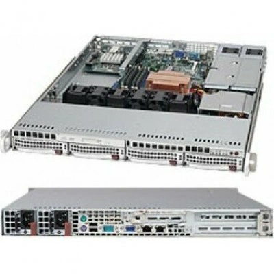Supermicro CSE-815TQ-R450UB, серверный корпус 1U, черный, 450 Вт