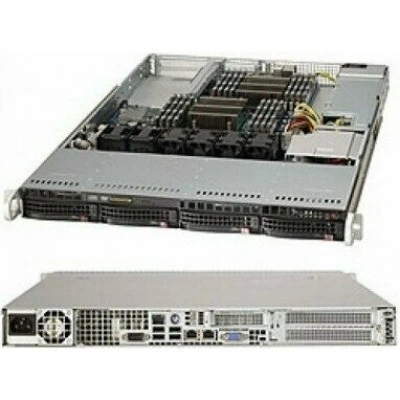 Supermicro CSE-815TQ-R700WB, корпус 1U E-ATX, 700 Вт, 4 x 3.5" Hot-swap