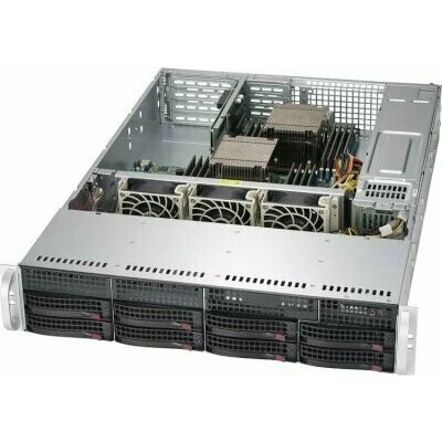 Supermicro CSE-825TQC-R740WB, 2U серверный корпус с блоком питания 740 Вт